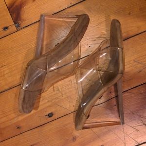 Jeffrey Campbell Clear Wedge Sandal Heel size 7 worn once